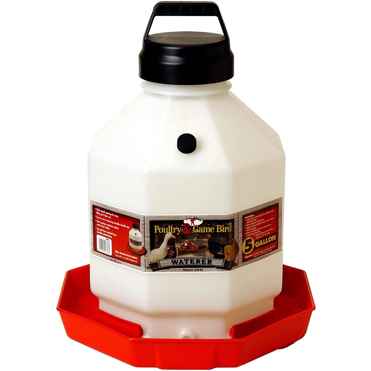Red 5 Gallon Automatic Poultry Waterer (2 Pack) H4476