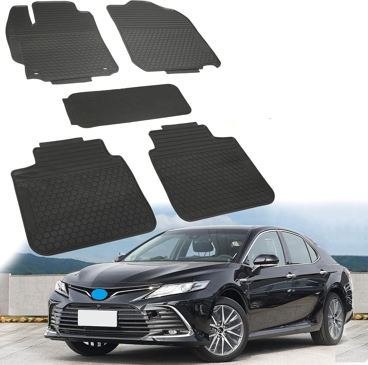 Rubber All Weather Floor Mats Set U493