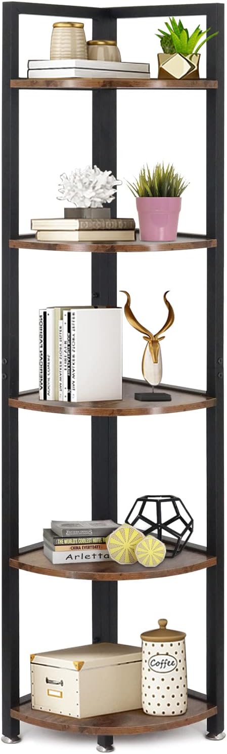 5-Tier Wood Corner Shelf K3231