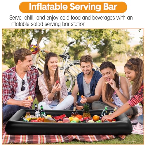 4 Pcs Inflatable Serving Bars with Drain Plug (Black) B751097