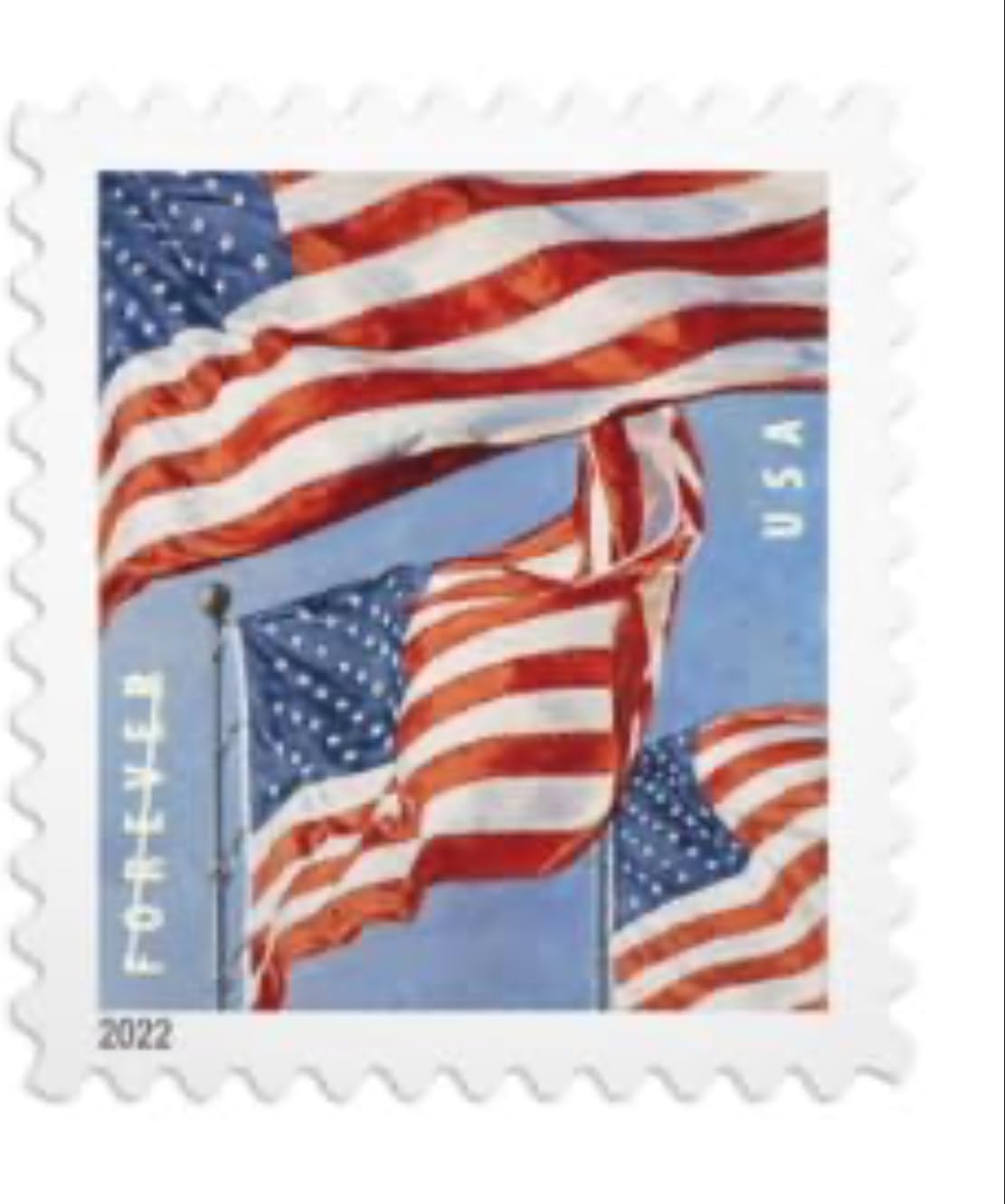 100 Roll US Flag Postage Stamps R4605