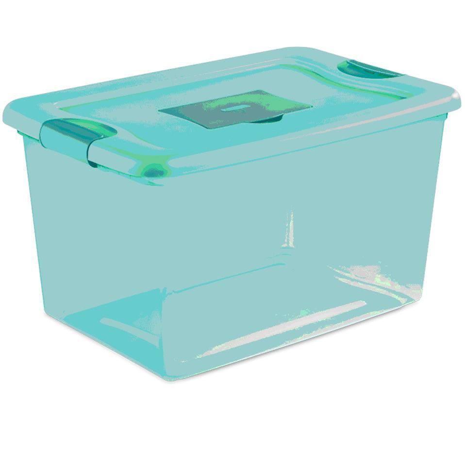 64 Quart Stackable Plastic Storage Box Container 12 Pack A18614