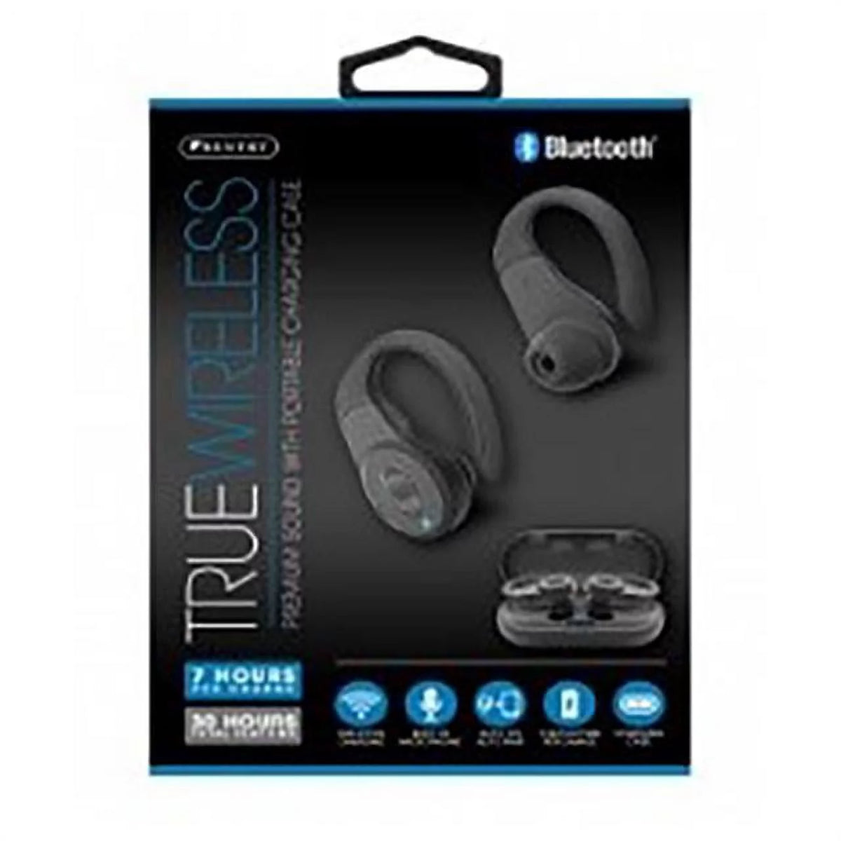 Black True Wireless Earbuds with Charging Case X57215