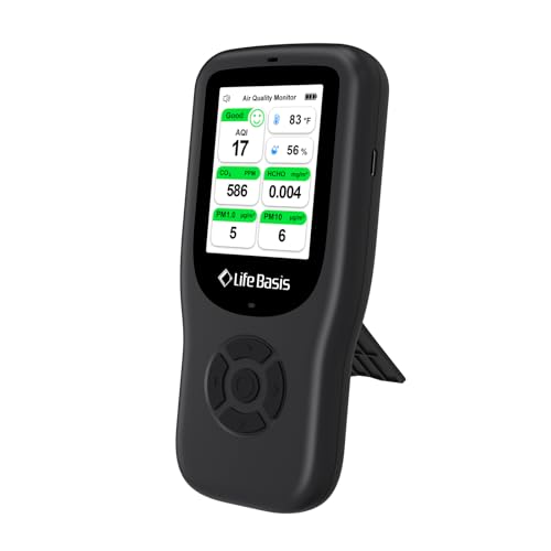 11-in-1 Air Quality Monitor with Stand - Black F407