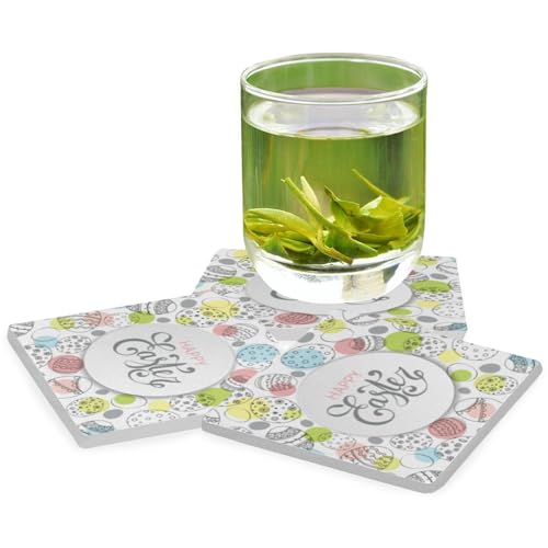 4 Packs Ceramic Stone Coasters with Cork Base B596