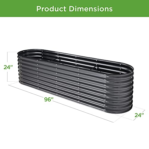 Charcoal Outdoor Metal Raised Garden Bed G447