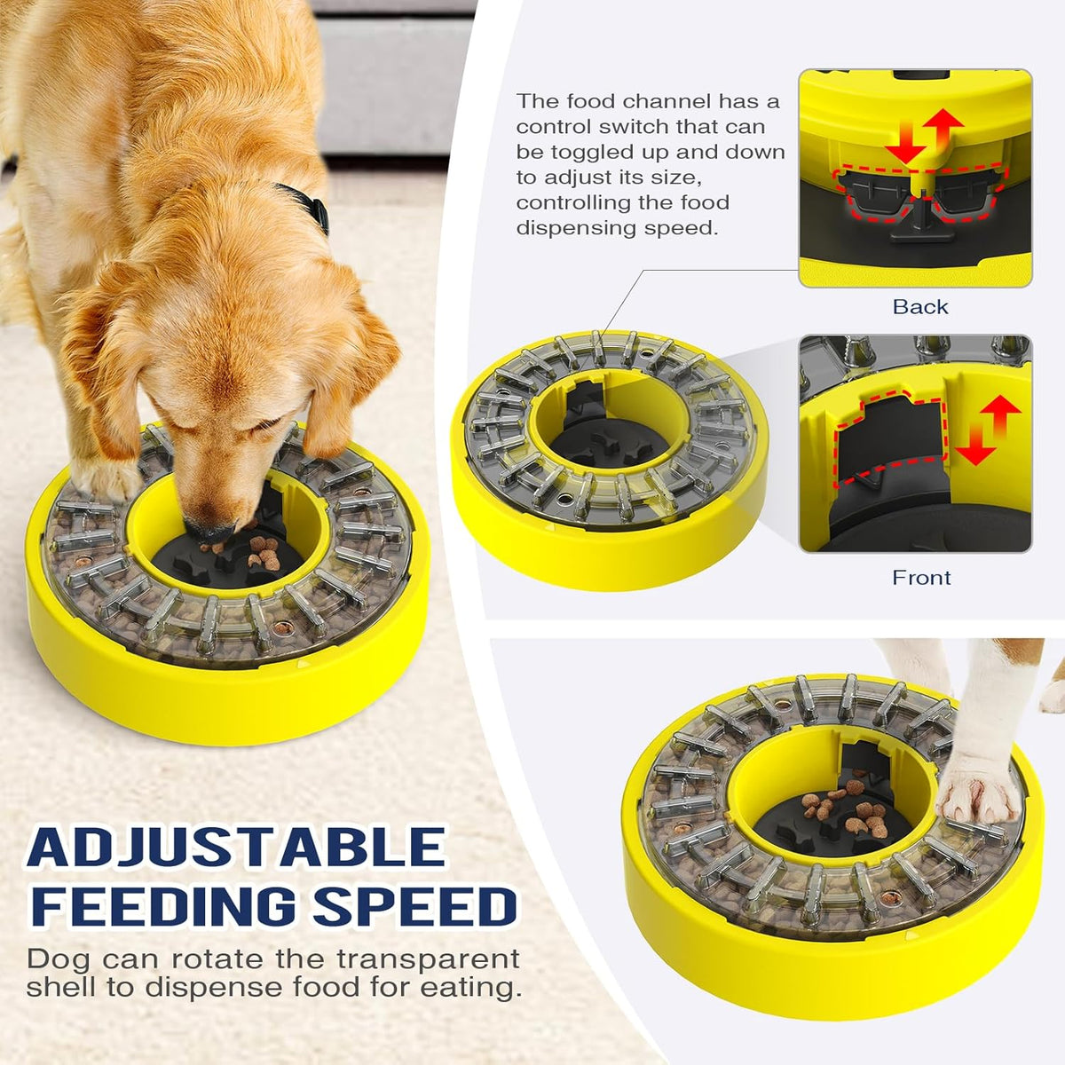 Interactive Slow Feeder Treat Dispenser Dog Puzzle Toy D851852