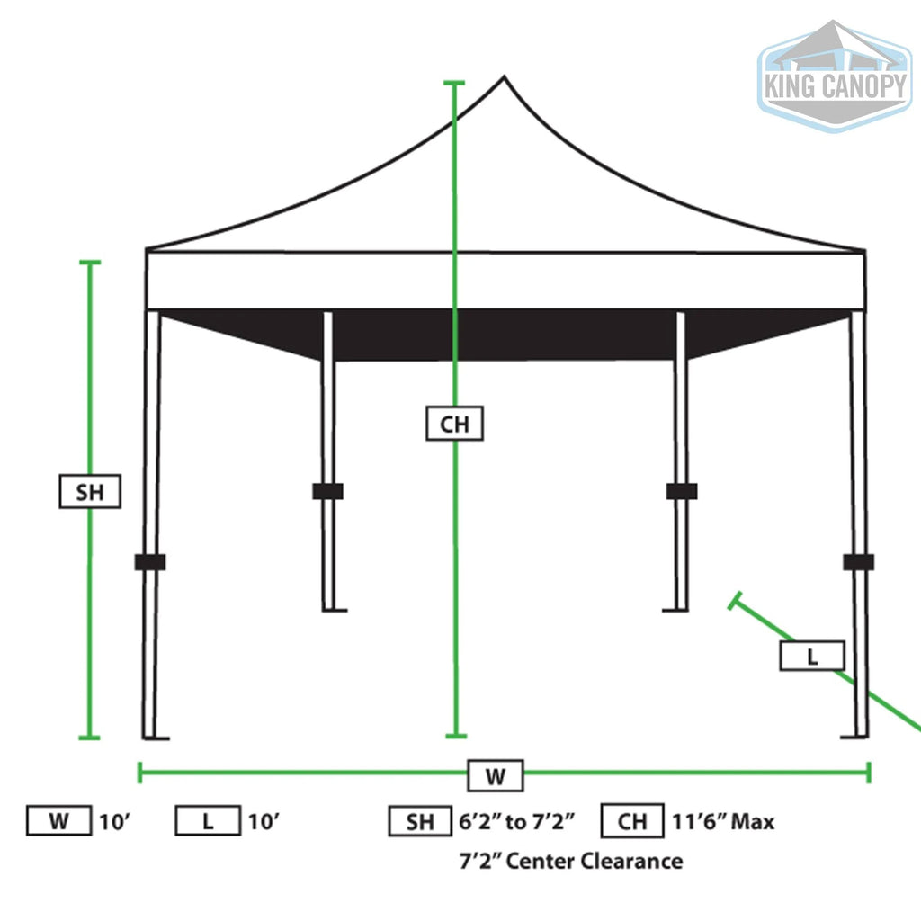 10x10 Instant Pop Up Canopy Tent with Black Cover M3455