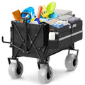Heavy Duty Collapsible Wagon with All-Terrain 9" Pneumatic Tires and Detachable Cooler V70458
