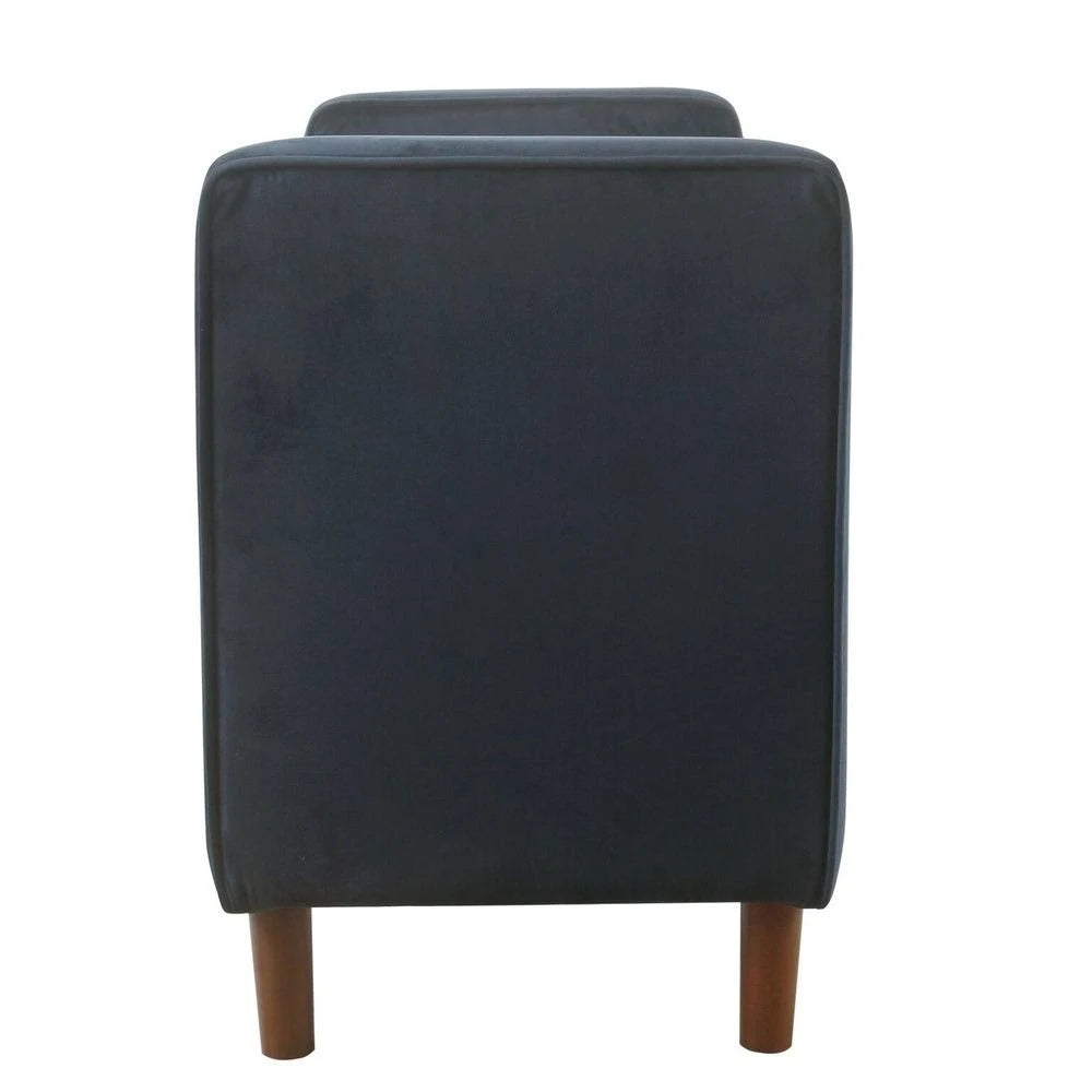 Dark Navy Velvet Storage Bench R88950