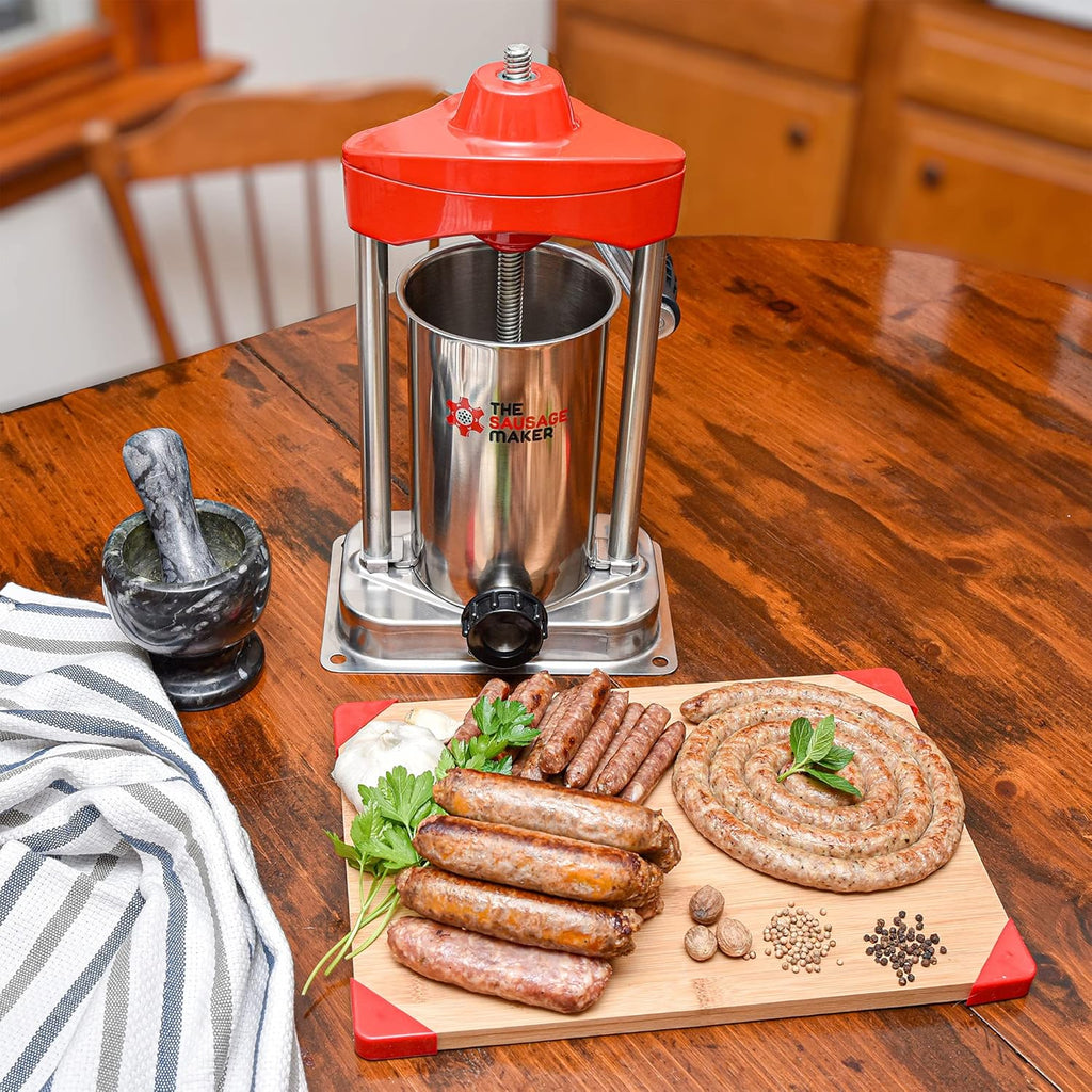 5 lb. Heavy Duty Vertical Sausage Stuffer with Stuffing Tubes J31205