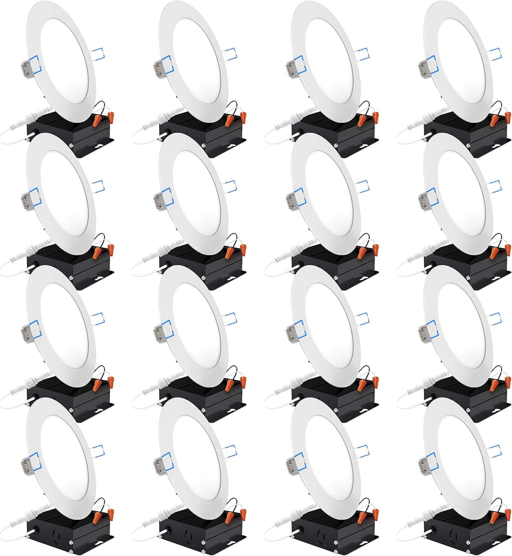 16 Pack 4 Inch Ultra Thin LED Recessed Ceiling Lights Q205694