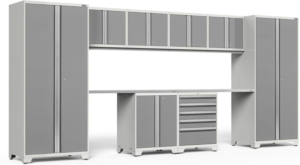 Gray 10 Piece Garage Cabinets U7524
