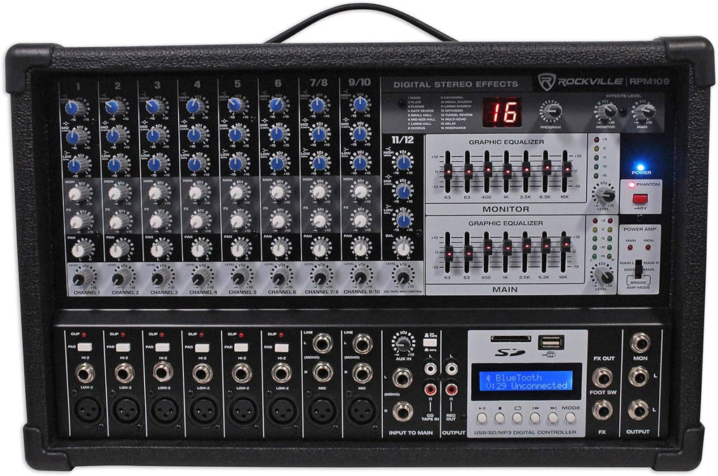 12 Channel 4800w Powered Mixer F7334