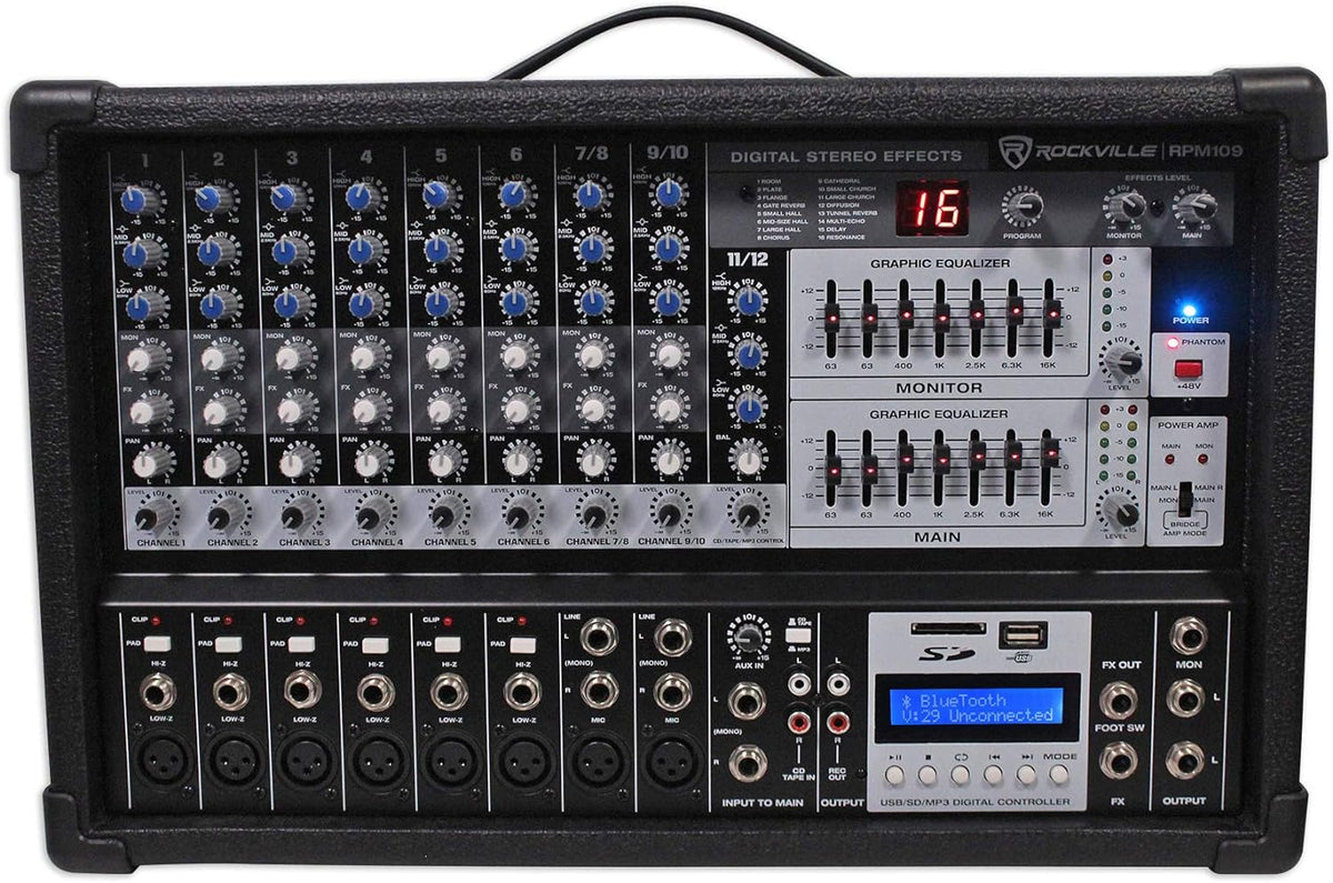 12 Channel 4800w Powered Mixer F7334