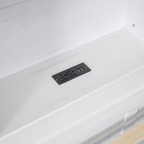 Grey Full Size Platform Bed with 6 Drawers and Storage Headboard D6307
