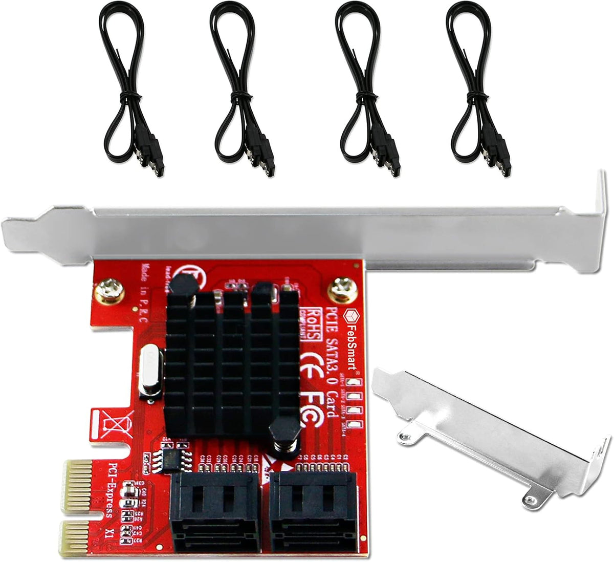 PCIE 3.0 X1 to 6-Ports SATA 3.0 6Gbps Expansion Card D976