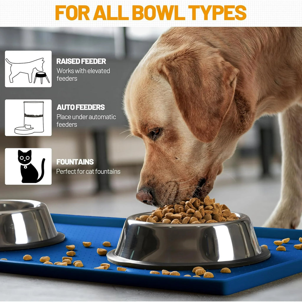100% Waterproof Silicone Pet Feeding Mat, 19" x 12" x 0.5" R852