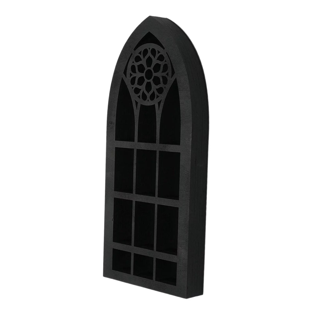 Black Wooden Wall Display Shelf K8229