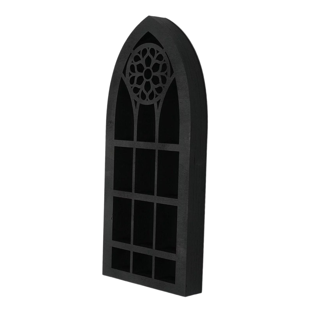 Black Wooden Wall Display Shelf K8229