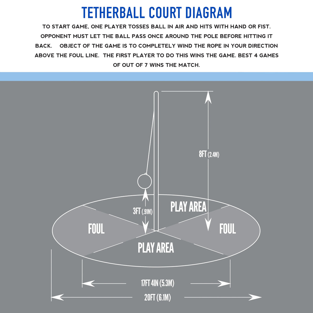 Tetherball Set with Carry Bag D548