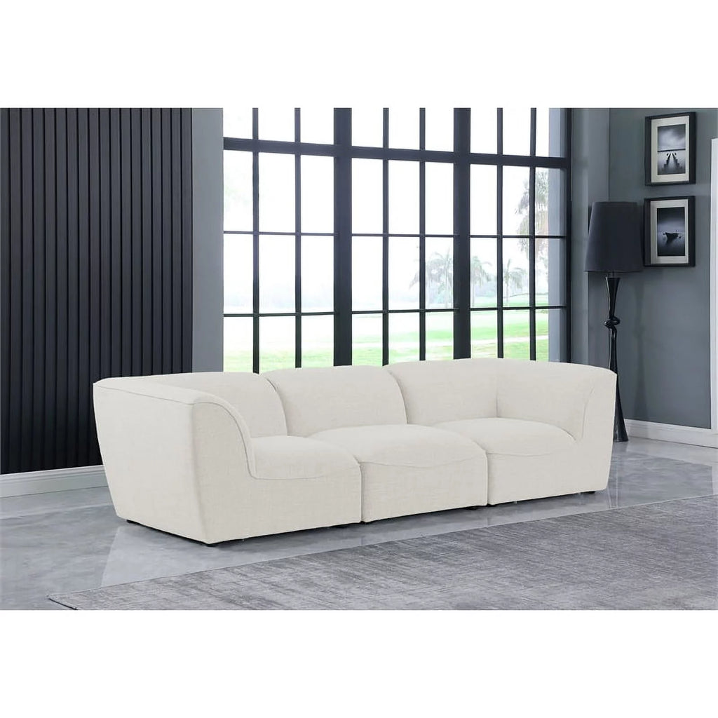 Cream Linen Textured Modular Sofa U647500