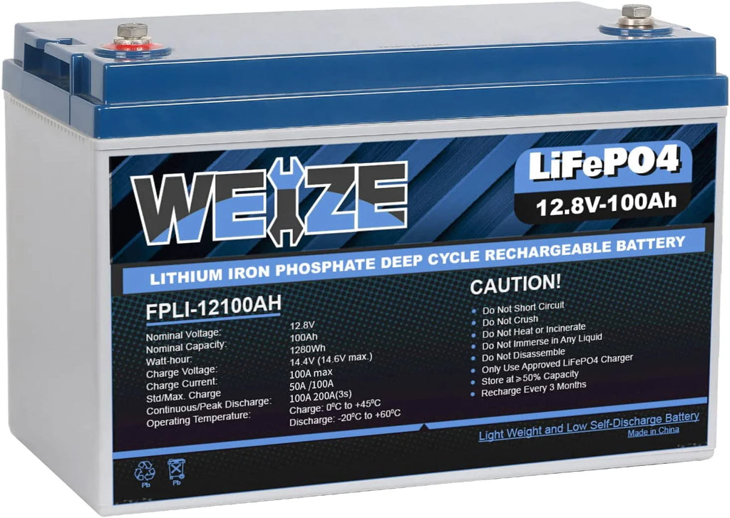 12V 100Ah LiFePO4 Lithium Battery with Smart BMS S209286