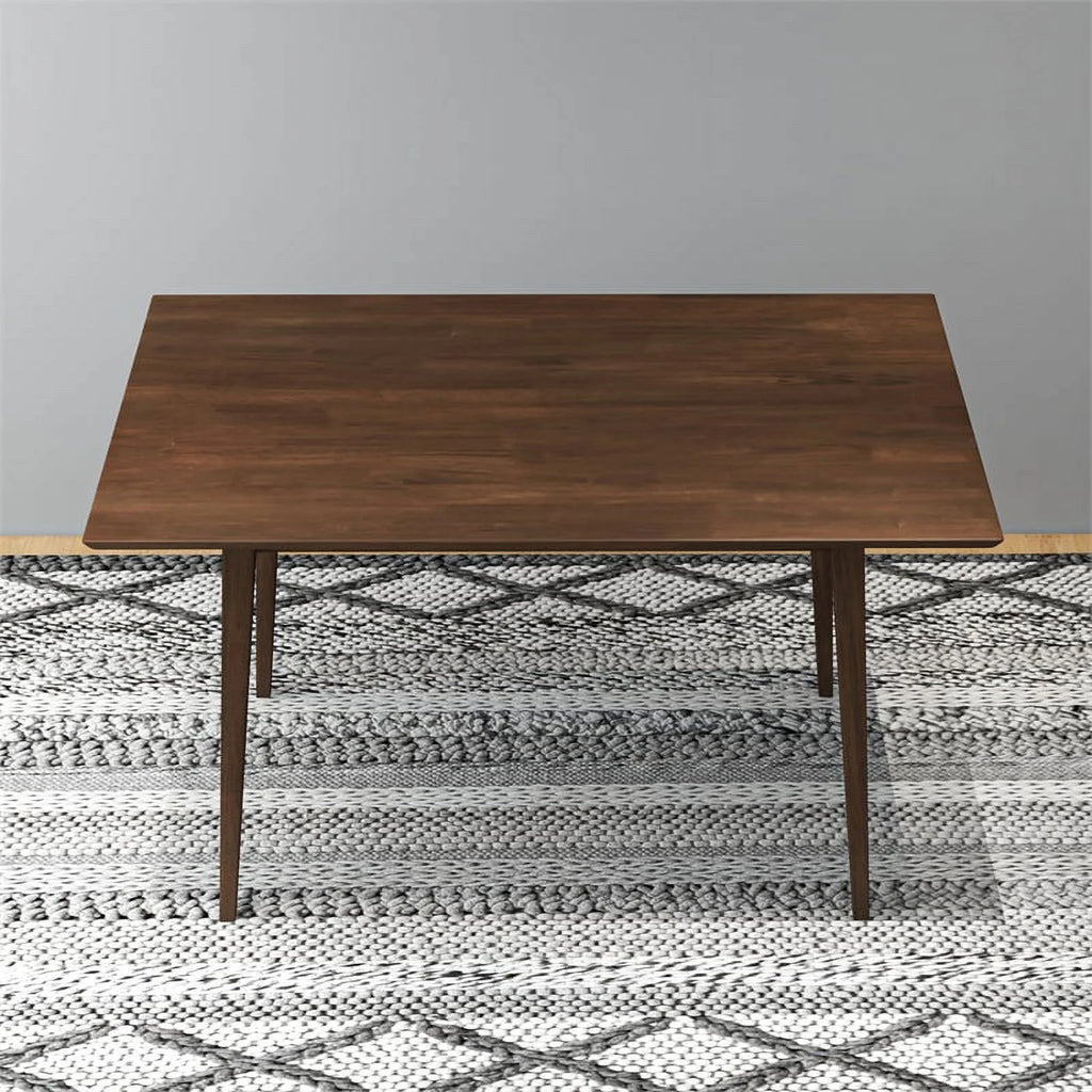 Mid-Century Modern Solid Wood Dining Table in Brown S2601