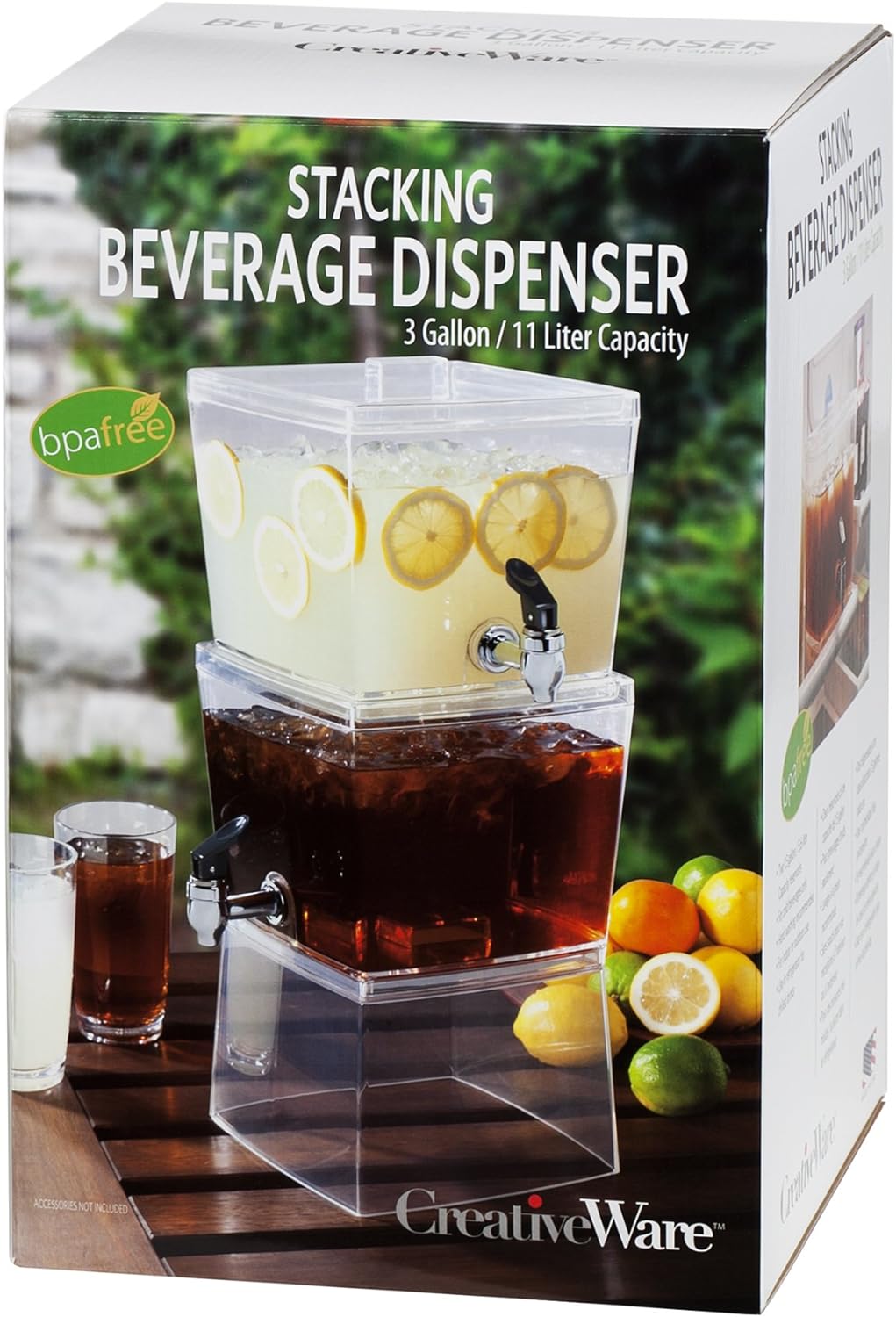 Clear Stacking Beverage Dispenser, 2 Units M26478