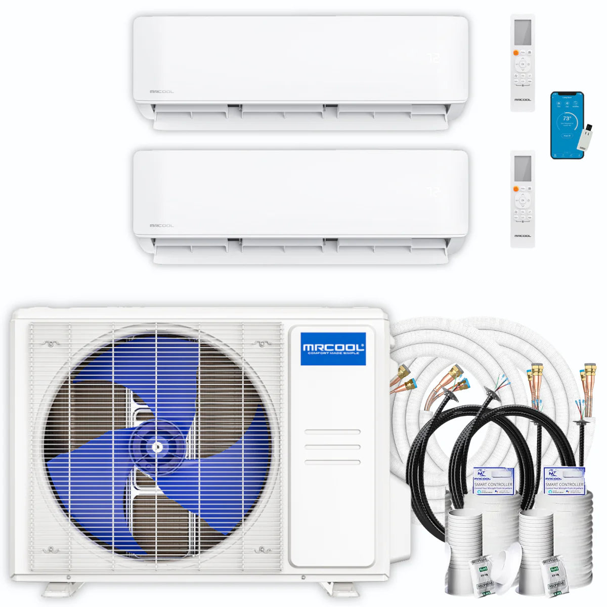 27,000 BTU 2 Zone Ductless Mini Split Air Conditioner and Heat Pump F5152