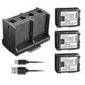 3-Pack Battery and Quadruple Charger H350798