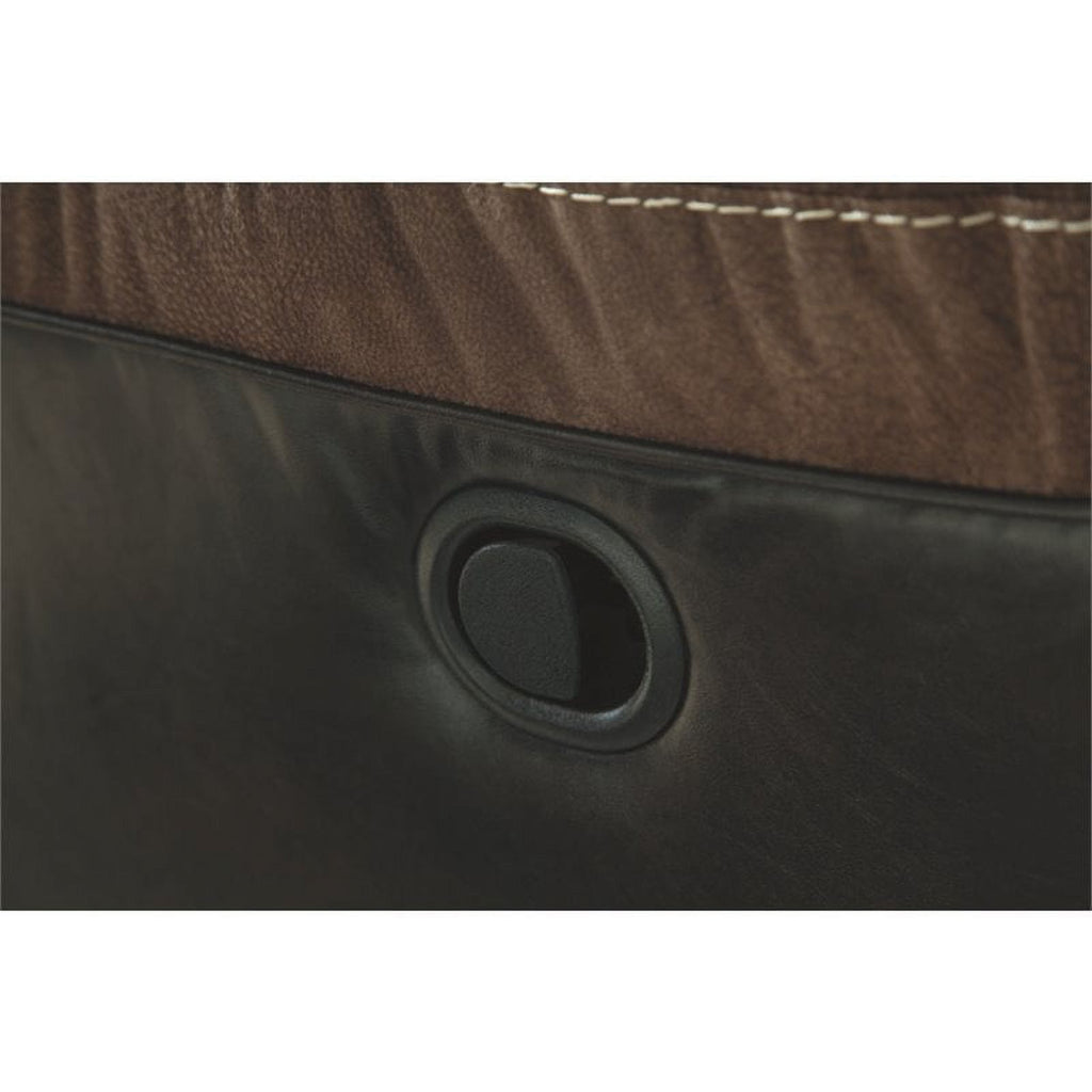 Contemporary Reclining Loveseat with Console in Chestnut I2538