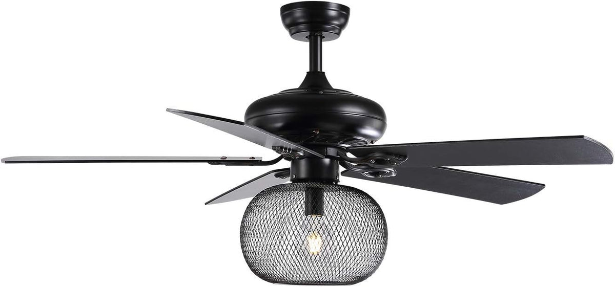50 Inch Black Industrial Ceiling Fan with Remote V967303