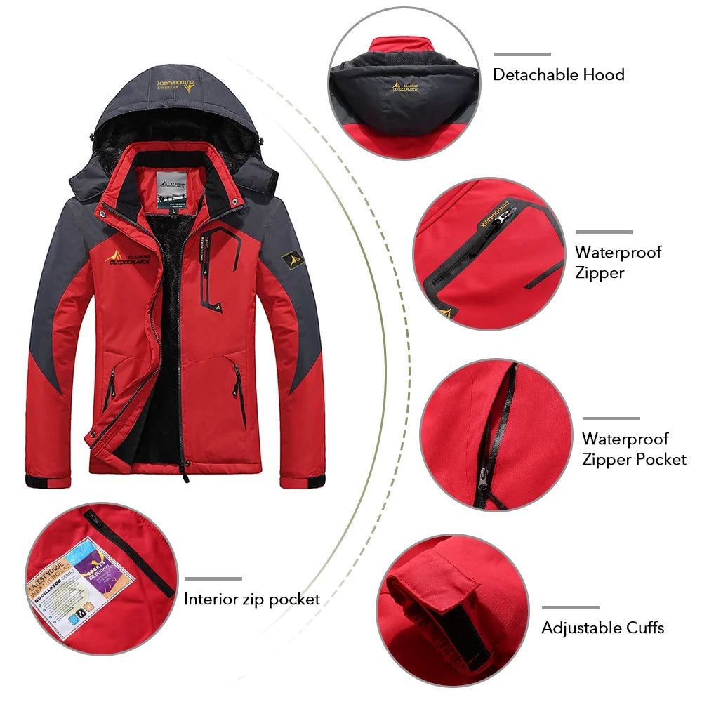 Women Mountain Waterproof Shell Jacket Ski Jacket Windproof Jacket Winter Warm Jacket Z519260