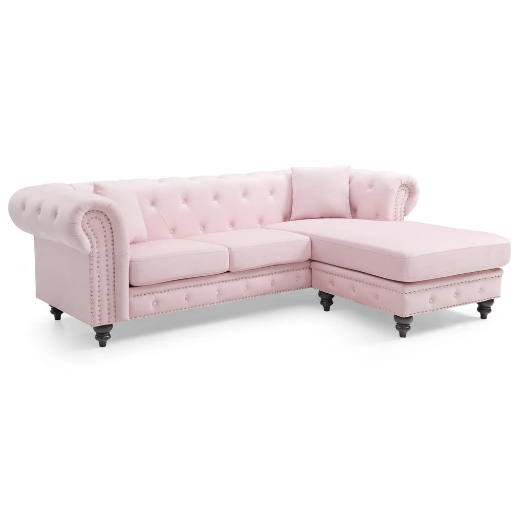 Pink Sofa Chaise ( 3 Boxes ) E264
