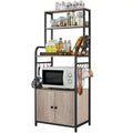 Gray Baker's Rack with Cabinet H35705