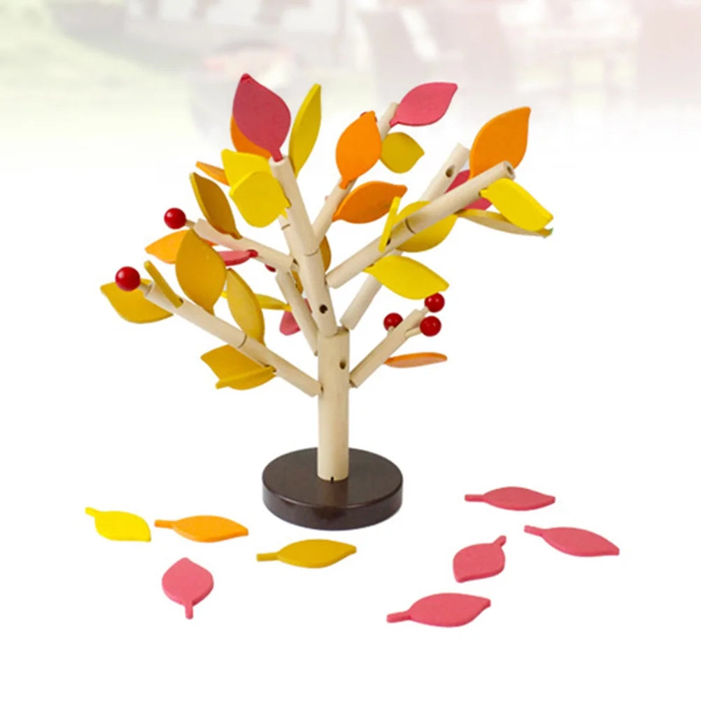 Creative Wooden Tree Blocks Building Toy (Yellow) U4130