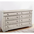 Rustic Ivory Wood 8-drawer Dresser U672818