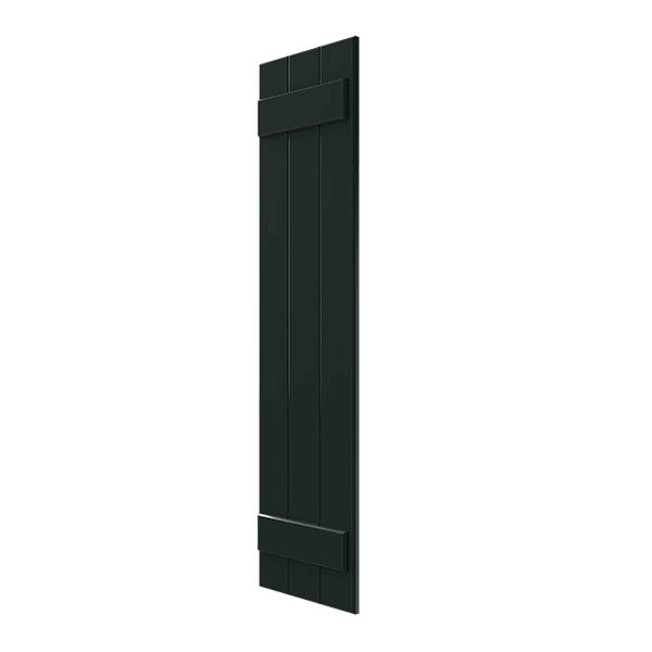 Black Composite Board-n-Batten Shutters (Per Pair) N4940