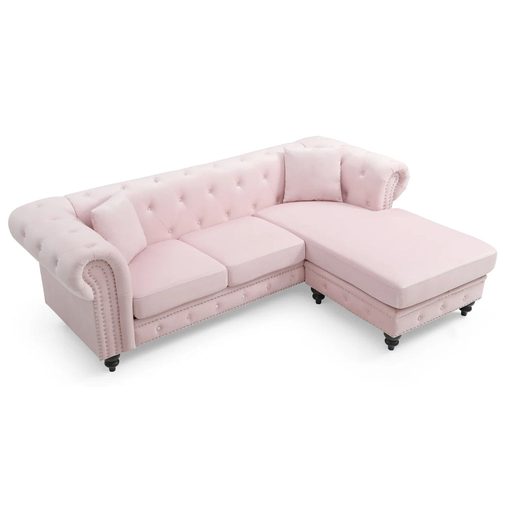 Pink Sofa Chaise ( 3 Boxes ) E264