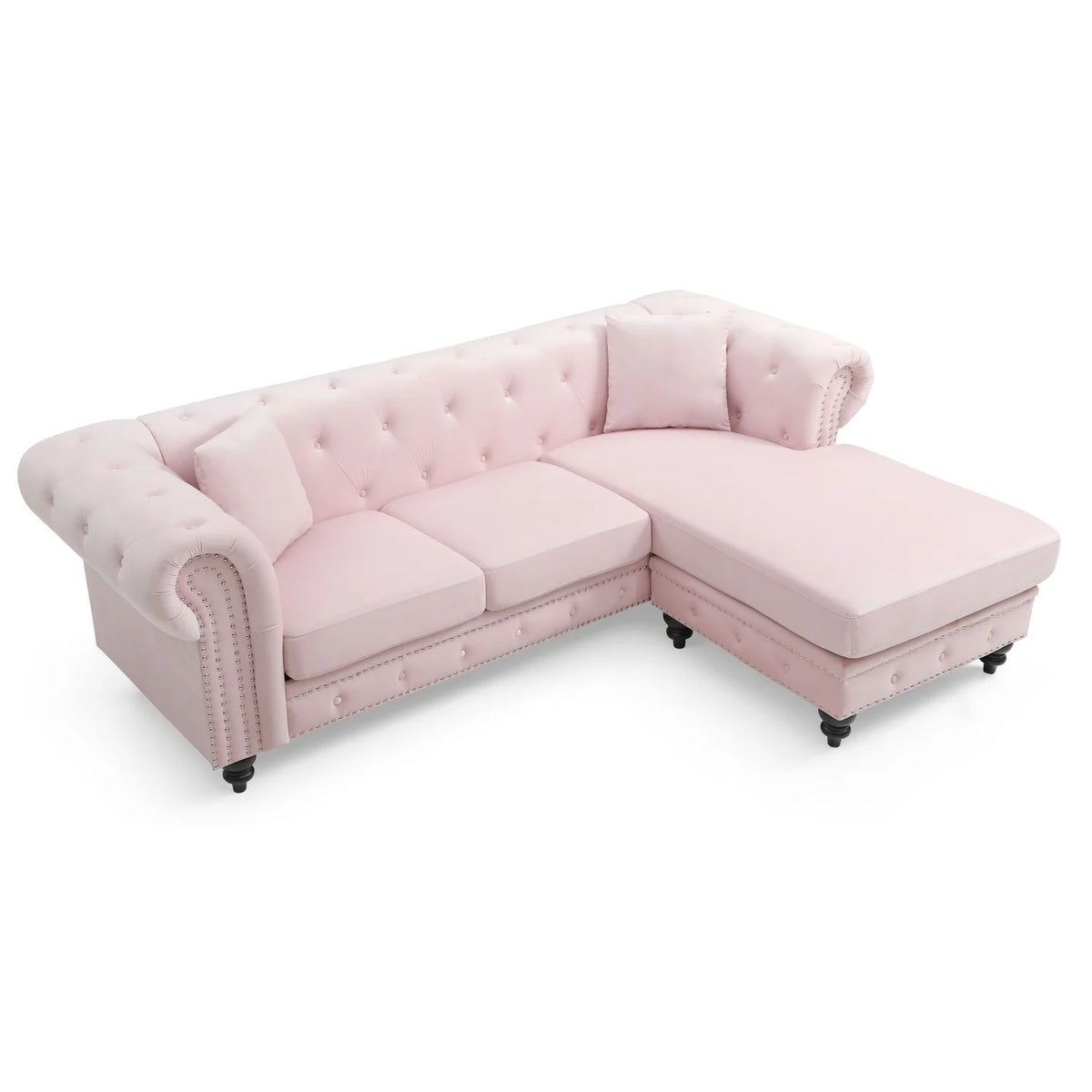 Pink Sofa Chaise ( 3 Boxes ) E264