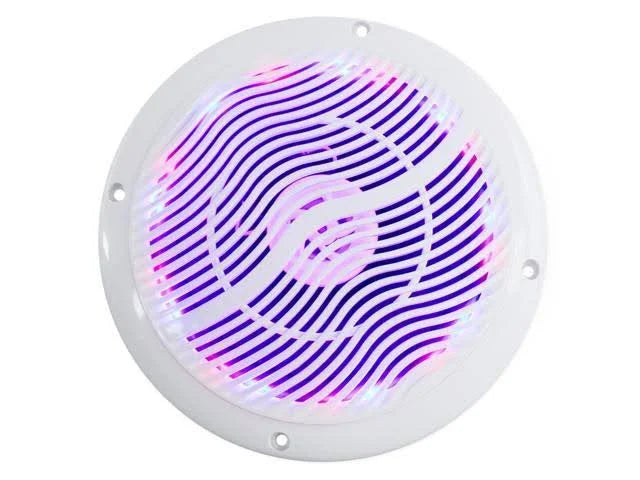 White Marine Speakers with Multi Color LED and Remote B39380