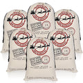 6 Pack Cotton Canvas Gift Bags With Drawstrings F81976