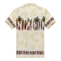 Aloha Shirt S Cream Surf Boards O356