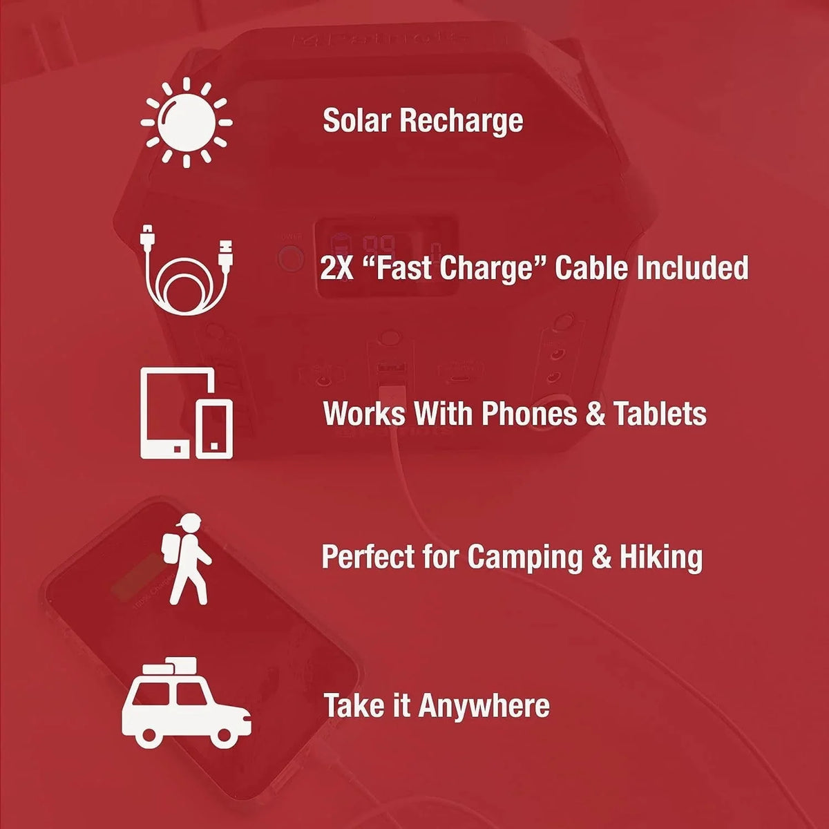 300wH Portable Power Station with 40 Watt Solar Panel O9440
