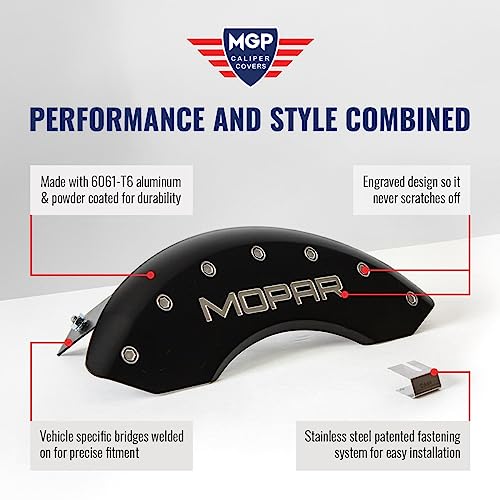 Red Powder Coated Aluminum Brake Caliper Covers Set of 4 J48005
