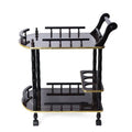 Vintage Wooden 2 Layer Bar Trolley Serving Cart O702