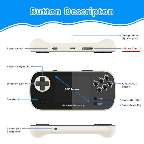Handheld Game Console Retro Mini Arcade Machine 2.8 Inches F4754
