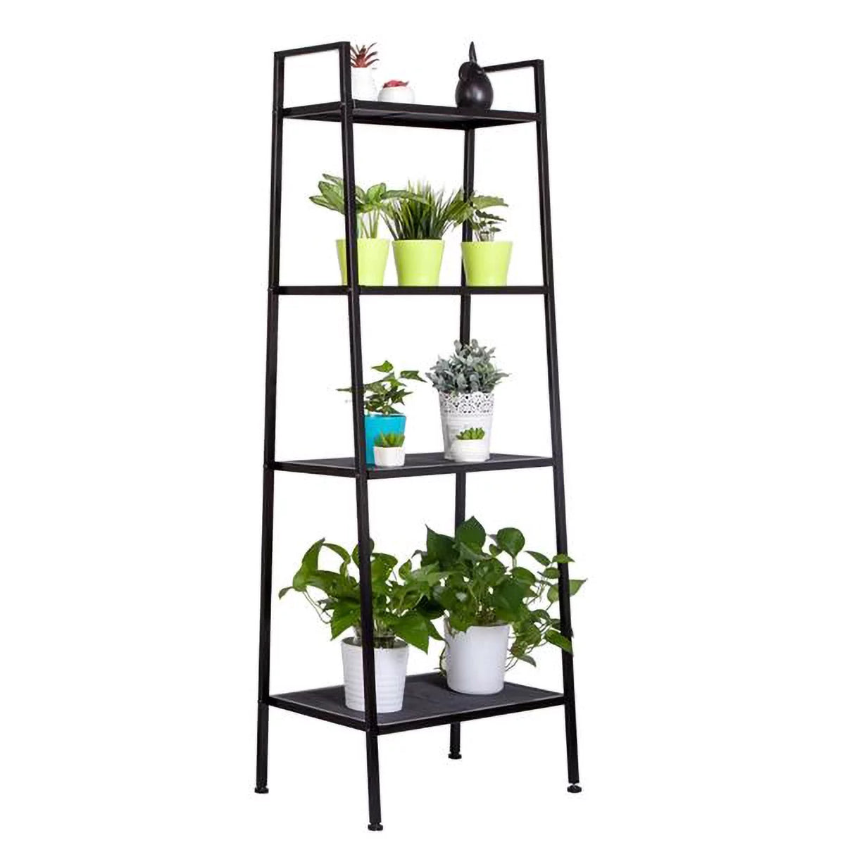 4-Tier Rustic Black Bookshelf L639211