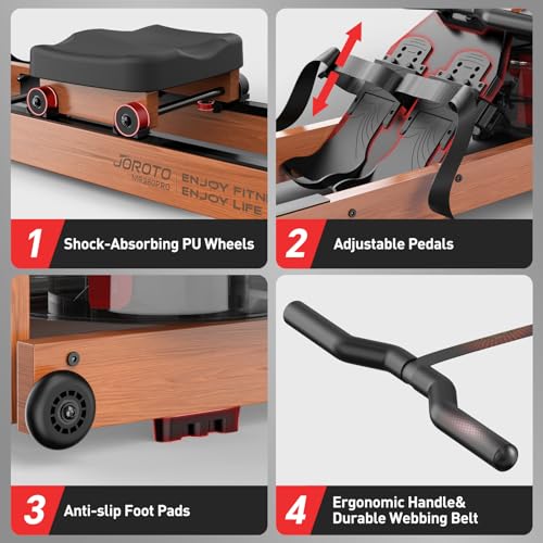 Foldable Rowing Machine with Bluetooth Monitor X177499